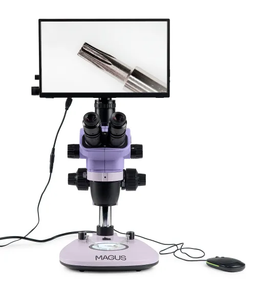 fotografia microscopio stereoscopico digitale MAGUS Stereo D8T LCD BASE,  4