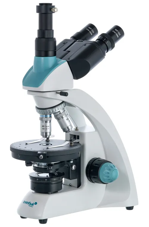 foto microscopio trinoculare Levenhuk 500T POL,  3