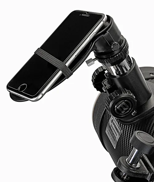figura telescopio riflettore newtoniano Bresser Spica 130/1000 EQ3 con adattatore per fotocamera smartphone,  11