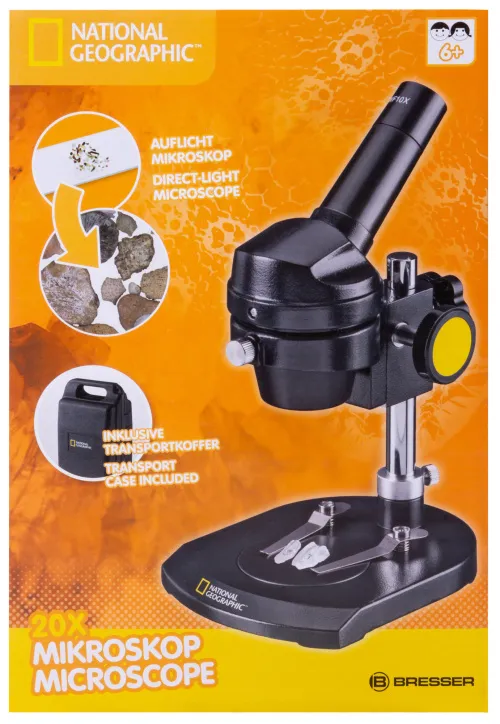 figura microscopio Monoculare Bresser National Geographic 20x,  14