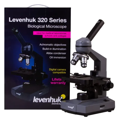 immagine microscopio biologico monoculare Levenhuk 320 PLUS,  16