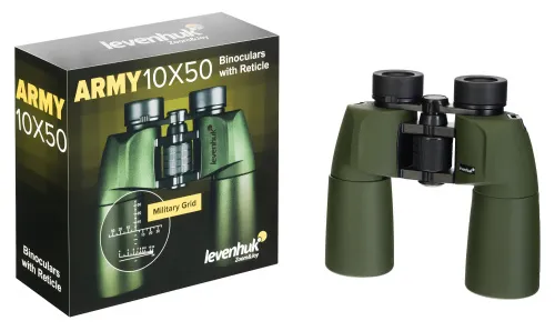 immagine binocolo con reticolo Levenhuk Army 10x50,  6