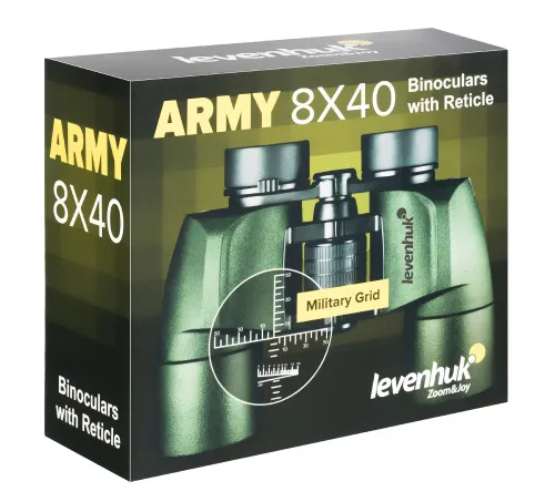 immagine binocolo con reticolo Levenhuk Army 8x40,  14