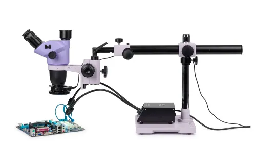 fotografia microscopio stereoscopico MAGUS Stereo 8TR per riparazione elettronica,  2