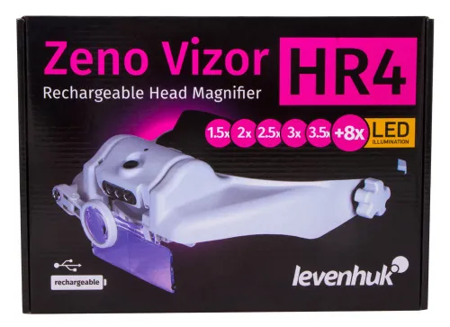 foto lente d’ingrandimento frontale ricaricabile Levenhuk Zeno Vizor HR4,  12