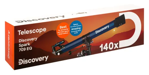 foto telescopio Levenhuk Discovery Spark 709 EQ con libro,  15
