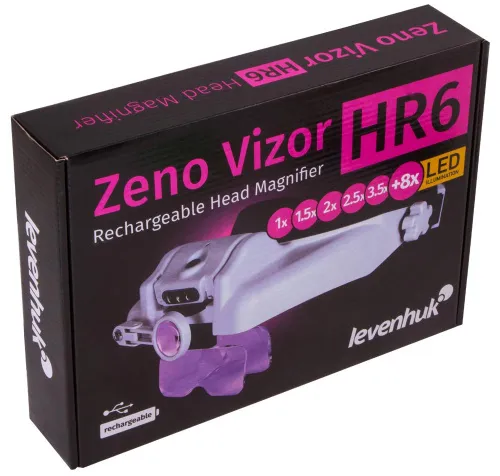 foto lente d’ingrandimento frontale ricaricabile Levenhuk Zeno Vizor HR6,  11