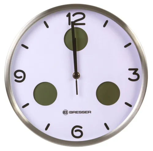 foto orologio da parete termoigrometro Bresser Optus MyTime Bresser MyTime io NX 30 cm, bianco,  5