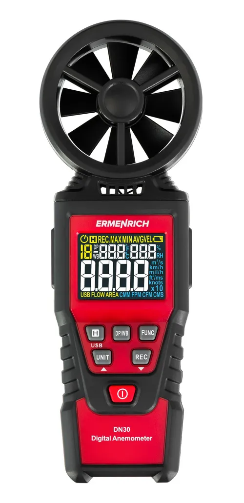 foto anemometro digitale Ermenrich Seek DN30,  3