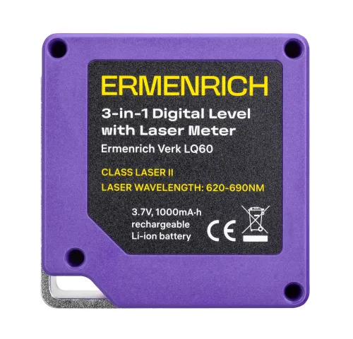 foto livella digitale con misuratore laser 3 in 1 Ermenrich Verk LQ60,  8