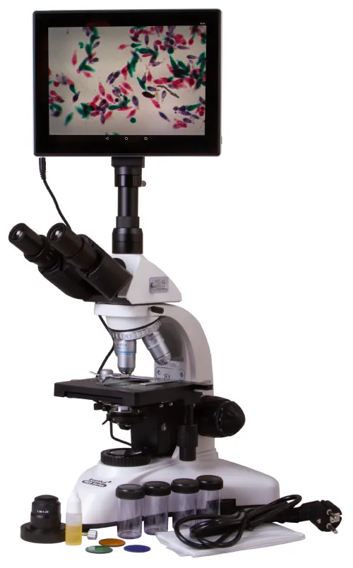 fotografia microscopio digitale trinoculare Levenhuk MED D25T LCD,  2