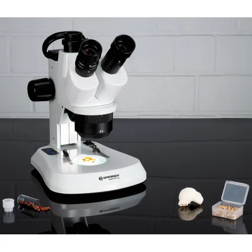 foto microscopio stereo trinoculare Bresser Analyth STR Trino 10x - 40x,  3