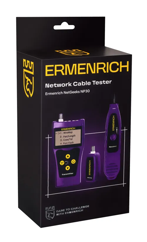 figura tester per cavi di rete Ermenrich NetGeeks NP30,  12