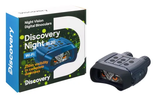 figura visore notturno binoculare digitale Levenhuk Discovery Night BL20 con treppiede,  3
