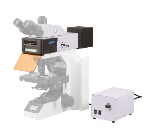 fotografia attacco epi-fluorescenza MAGUS Epi-FL04 LED, cubi per filtri fluorescenti FITC/TRITC/DAPI,  10