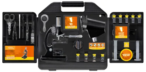 immagine microscopio Bresser National Geographic 300x-1200x (con valigetta),  2