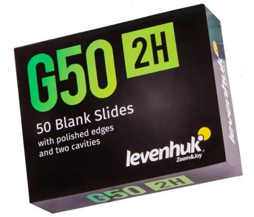 figura vetrini vuoti Levenhuk G50 2H a cavità doppia, 50 pz.,  7