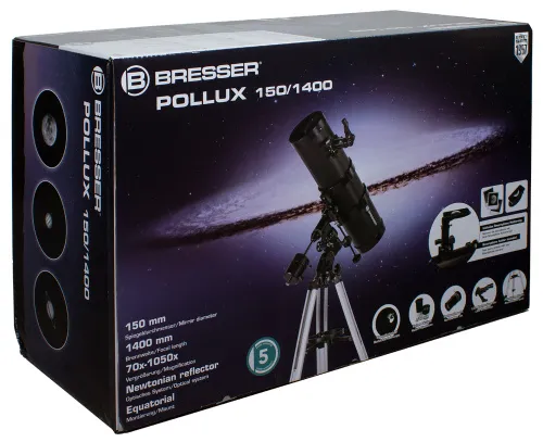 foto telescopio Bresser Pollux 150/1400 EQ3,  9