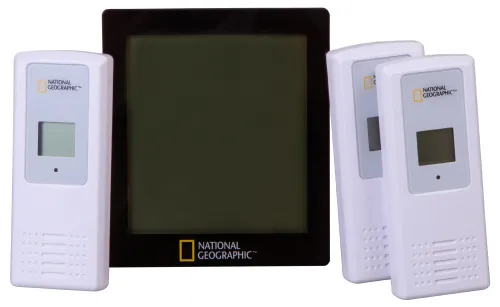 foto termoigrometro Bresser National Geographic con 4 misurazioni indipendenti, nero,  7