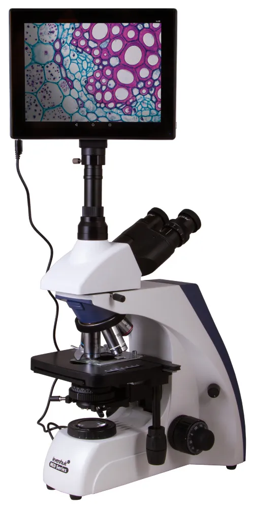 foto microscopio trinoculare digitale Levenhuk MED D35T LCD,  3