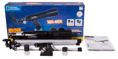 figura telescopio Bresser National Geographic 50/360 AZ,  7