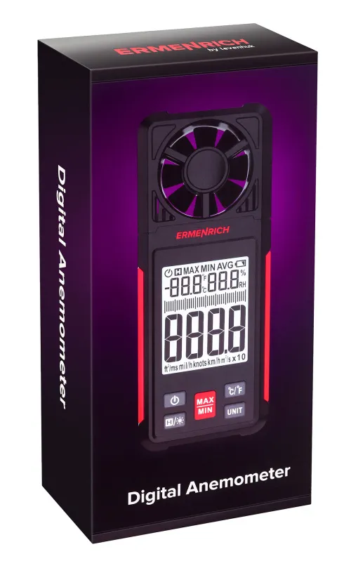 foto anemometro digitale Ermenrich Seek DN10,  7