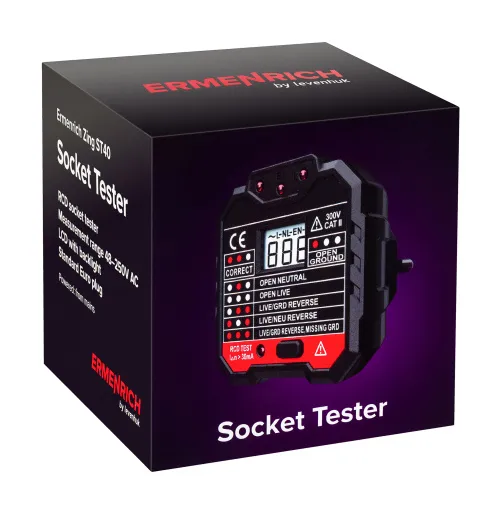 fotografia tester per prese elettriche Ermenrich Zing ST40,  5