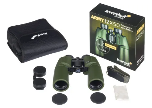 foto binocolo con reticolo Levenhuk Army 12x50,  5