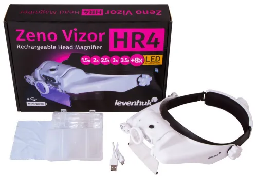 foto lente d’ingrandimento frontale ricaricabile Levenhuk Zeno Vizor HR4,  2