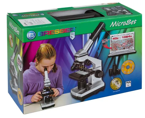fotografia microscopio Bresser Junior 40–1024x, con custodia rigida,  12
