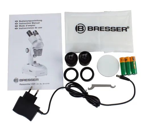 immagine bresser Stereomicroscopio Researcher ICD LED 20X-80X,  10