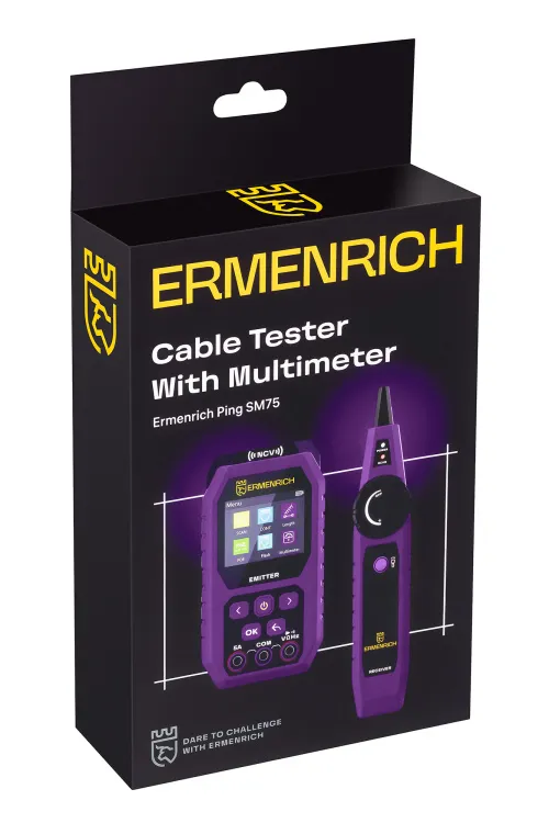 figura tester per cavi con multimetro Ermenrich Ping SM75,  10