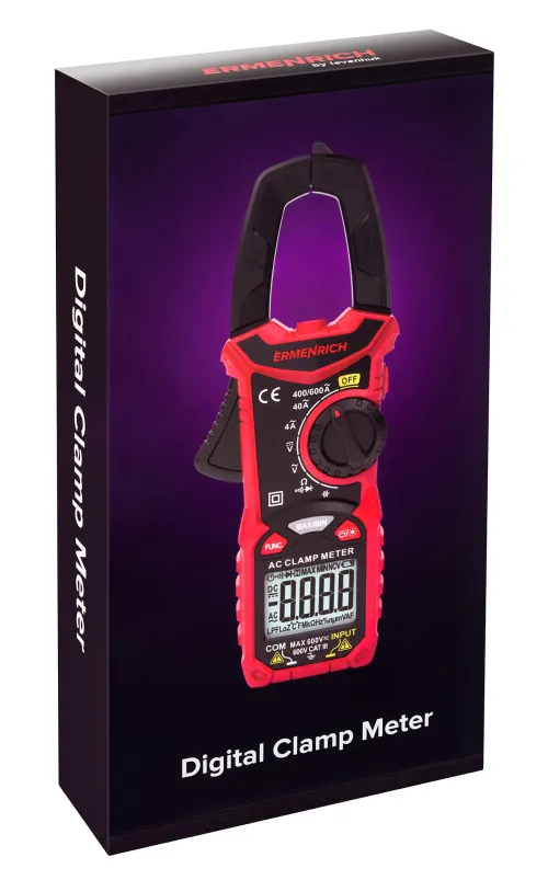 figura pinza amperometrica digitale Ermenrich Ping MK40,  10