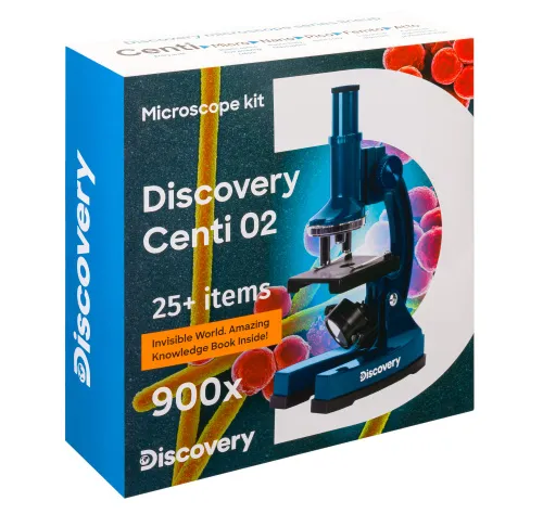 figura microscopio Levenhuk Discovery Centi 02 con libro,  15