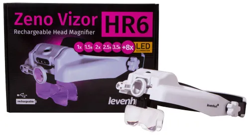 foto lente d’ingrandimento frontale ricaricabile Levenhuk Zeno Vizor HR6,  10