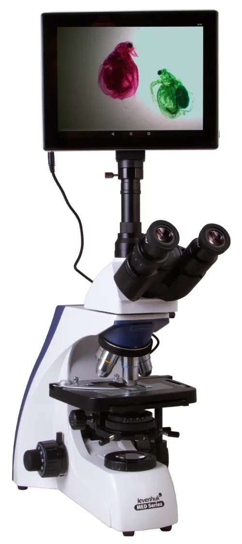 figura microscopio trinoculare digitale Levenhuk MED D30T LCD,  4