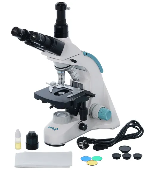 foto microscopio trinoculare Levenhuk 950T DARK,  2