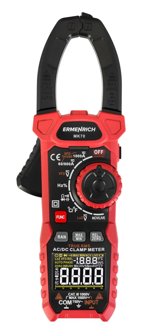 foto pinza amperometrica digitale Ermenrich Ping MK70,  3