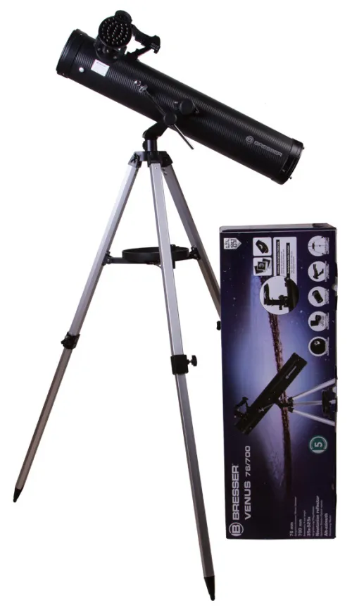 immagine telescopio Bresser Venus 76/700 con Adattatore per Fotocamera Smartphone,  12